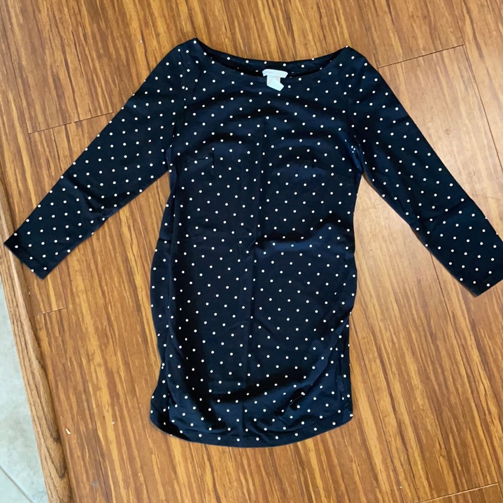 Maternity poka dot top small